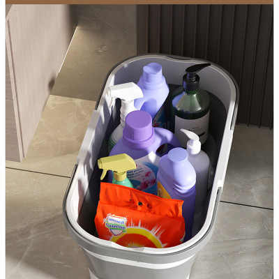 Chậu Gấp Gọn Tiện Lợi Giặt Cây Lau Nhà Chùi Kính Xô Đựng Nước Gấp Gọn Đa Năng Có Bánh Xe Dung Tích 12L