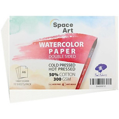 Giấy Vẽ Màu Nước A6 300gms - Paul Rubens SA000010 (10 Tờ)