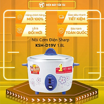 Nồi Cơm Nắp Rời Sharp KSH-D19V (1.8L) - Xanh - Hàng chính hãng