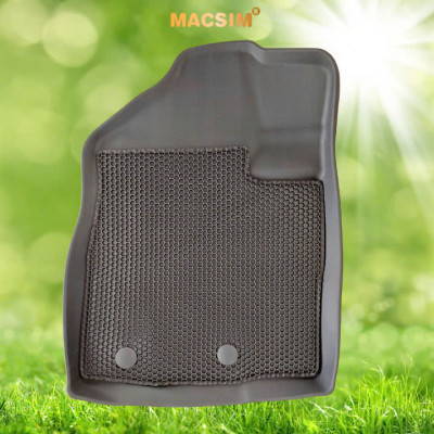 Thảm ô tô sd3 2 lớp dạng lưới lục giác Toyota Raize 2022-nay màu đen bề mặt cao su siêu sạch - Nhãn hiệu Macsim