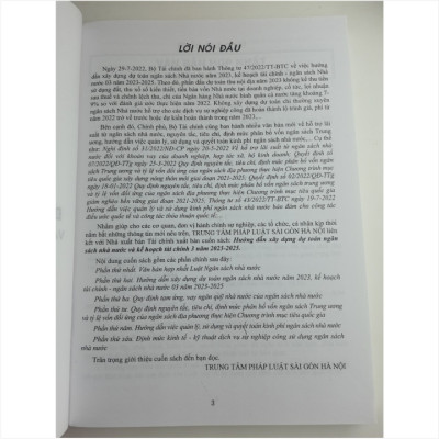 Sách Hướng Dẫn Xây Dựng Dự Toán Ngân Sách Nhà Nước Và Kế Hoạch Tài Chính 3 Năm 2023 - 2025 (V2141D)
