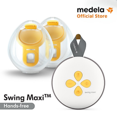 Máy hút sữa điện đôi Medela Swing Maxi Hands Free | Có pin sạc tích hợp, chân sạc USB-C, kết nối Bluetooth, hệ thống khép kín