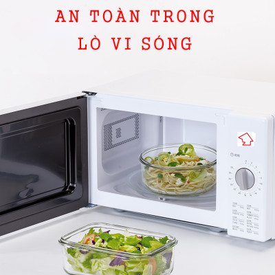 Bộ 6 hộp thủy tinh hình tròn 400 ml COBACOOK- CCR46