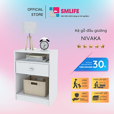 Kệ Đầu Giường Phòng Ngủ Nhỏ Gọn SMLIFE Nivaka
