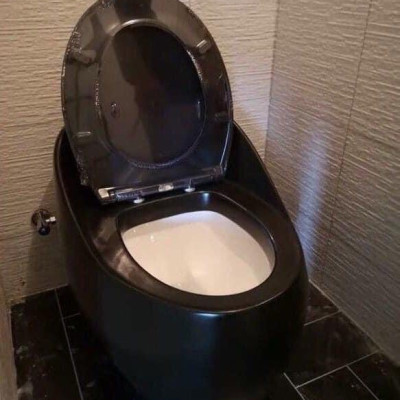 BỒN CẦU QUẢ TRỨNG NHẬP KHẨU CAO CẤP GROVES men đen R22 BLACK