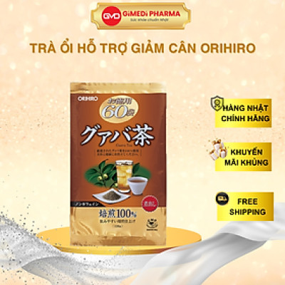 Trà ổi Hỗ Trợ Giảm Câ.n, Giúp Giải Độc, Thanh Lọc Cơ Thể Orihiro Nhật Bản Gói 60 Túi Nhật Bản