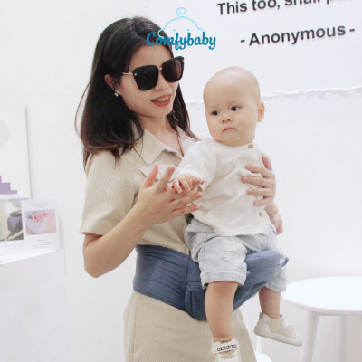Địu ngồi trẻ em cao cấp siêu mềm - siêu thoáng 4 tư thế Comfybaby CF119HC003 cho bé từ sơ sinh tới 36 tháng có mũ đỡ đầu