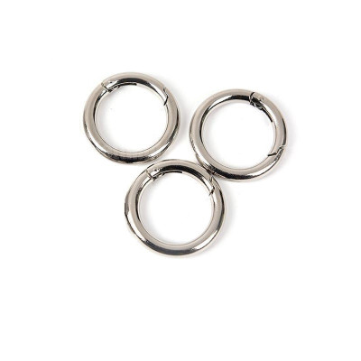 Set 3 Vòng Khuyên Tròn Hiện Đại, Móc Khoen Chùm Khóa Trơn Kim Loại Màu Bạc, Móc Chùm Chìa Khóa, Móc Đa Năng - TakyHome 5070