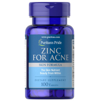 Kẽm hỗ trợ trị mụn, làm đẹp da mụn Puritan