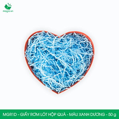 MGR1D - 100g Giấy rơm lót hộp quà màu xanh dương - Giấy sợi rơm trang trí - Giấy vụn chống sốc