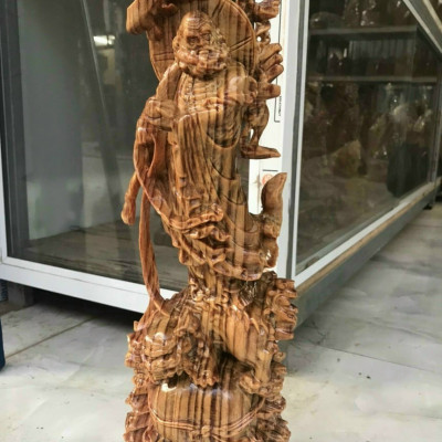 Tượng đạt ma sư tổ bằng gỗ huyết long bằng gỗ huyết long cao 40×12×11cm