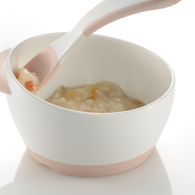 Chén ăn dặm TLI Richell Nhật Bản bước 2-3 thiết kế hỗ trợ cho bé tập tự ăn | Baby