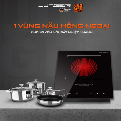 Bếp đơn hồng ngoại Junger MT-92 2200W Không kén nồi Hàng Chính Hãng Bảo Hành 12 Tháng