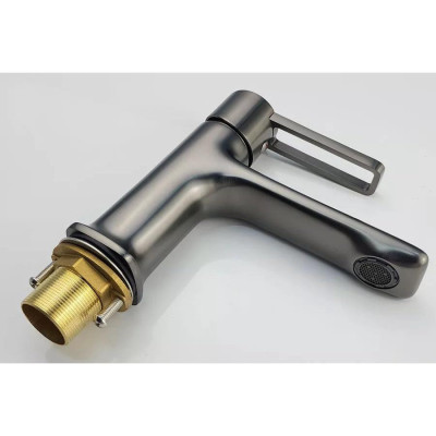 Vòi Lavabo nóng lạnh Đồng mạ tĩnh nhiệt màu xám Eurolife EL-GRAY 02