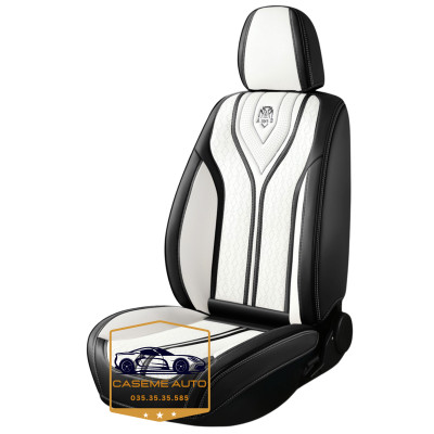 [Tặng Kèm 2 Gối] Bộ 5 Áo Bọc Ghế Ô Tô 9D Da Nappa Có Lỗ Thoáng Hơi, Đường May Nổi, Chống Nước Tốt, Dễ Vệ Sinh, Không Mùi, Có Chống Trượt (Mã MT324) - Hàng Nhập Khẩu