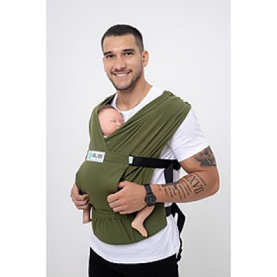 Địu vải BUBI Gen 3 - Xanh lính - Cotton 100%