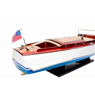 Mô hình cano CHRIS CRAFT RUNABOUT LIMITED cao cấp, mô hình gỗ tự nhiên, làm quà tặng sang trọng 1st FURNITURE