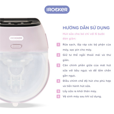 Máy hút sữa bằng điện không dây IROCKER thiết kế nhỏ gọn - BP 002