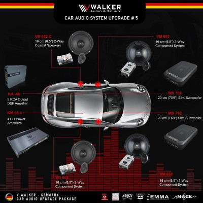 Cấu hình âm thanh ô tô Walker Độ âm thanh Ô tô cao cấp chất lượng Germany