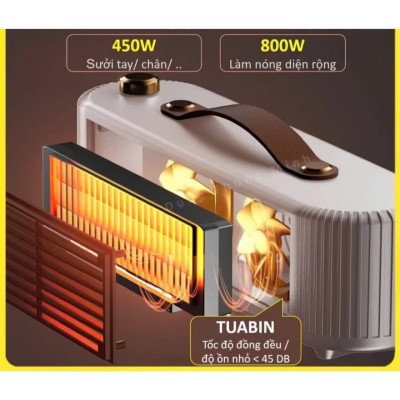 Máy Sưởi Gốm TIKO TK800 Để Bàn Làm Nóng nhanh,Không Gây Khô Da hàng nhập khẩu