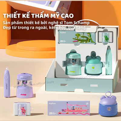 Gọt bút Chì tự động, tẩy tự động,  đồ dùng học tập cho bé cao cấp Mideer Artist Electric Stationery