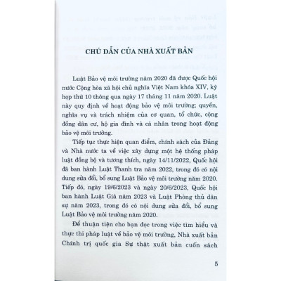 Luật Bảo vệ môi trường (Hiện hành) (sửa đổi bổ sung năm 2022,2023)