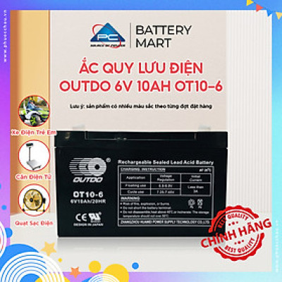 Ắc quy Lưu Điện OUTDO 6V 10AH xe đồ chơi trẻ em, cân điện tử