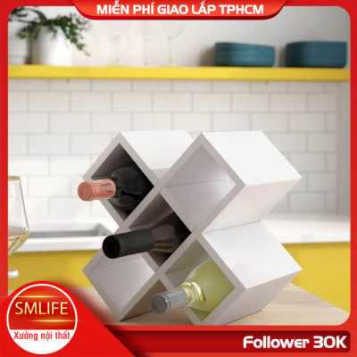 Tủ để rượu nhỏ gọn tiết kiệm diện tích SMLIFE Akanes