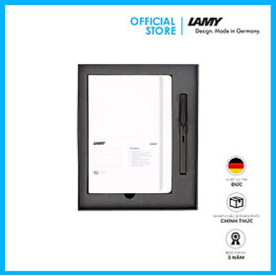 Lamy Notebook A5 Softcover White + Lamy Safari Matt Black - GSNSa0029