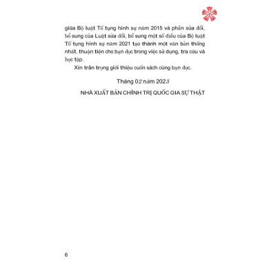 Bộ Luật Tố tụng Hình sự (sửa đổi, bổ sung năm 2021) - bản in 2024