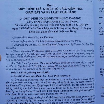 Sách Quy Định Thi Hành Điều Lệ Đảng năm 2025 - V2536D