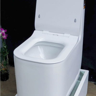 Bồn cầu 1 khối cao cấp tiêu chuẩn xuất Châu Âu, men Nano tuyết bóng sáng, nắp đóng siêu êm, 2 chế độ xả Eurolife EL-LUX 0313 (Trắng). Mẫu độc quyên của Eurolife tại thị trường Việt Nam.