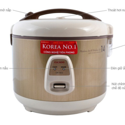 Nồi Cơm Điện Nắp Gài Cuckoo CR-1413 - 2.5L - Hàng Chính Hãng
