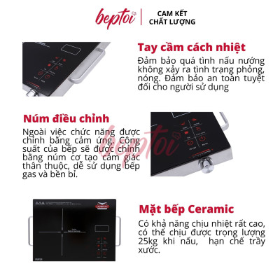 Bếp hồng ngoại đơn không kén nồi công suất 2200W Ladomax HA-666 - Hàng chính hãng