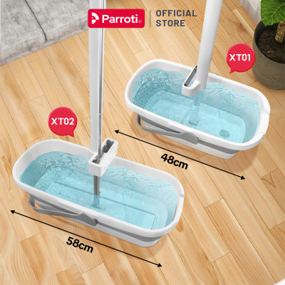 Xô nước gấp gọn đa năng 15 lít vệ sinh nhà cửa, xô giặt cây lau nhà tự vắt, chùi kính, xô để ô tô Parroti Extra XT02