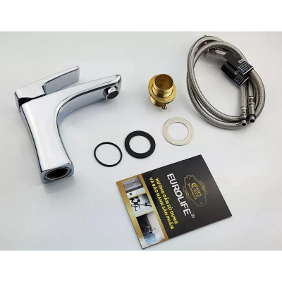 Vòi Lavabo nóng lạnh thiết kế mới mạnh mẽ cho chậu rửa mặt Eurolife EL-LOUIS 02