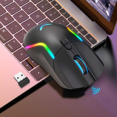 Chuột Led Không Dây Pin sạc T28 Cổng sạc TypeC chống mỏi cổ tay cho máy tính laptop hàng nhập khẩu