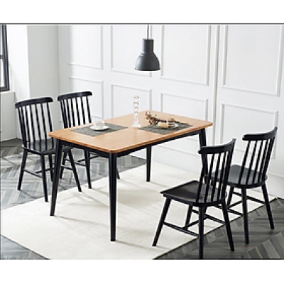 Bộ bàn ghế song tiện 4 ghế giá rẻ BAMSF10 Tundo Kích thước 1m2 x 80cm
