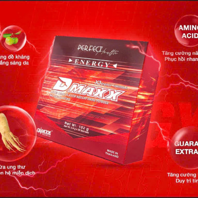 DMAXX thức uống bổ sung vitamin năng lượng không đường DAMODE 83 gói màu đỏ mỗi gói 2,2gr