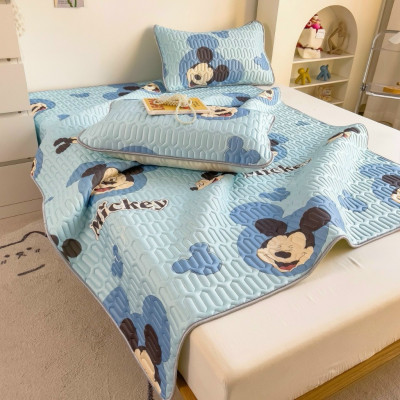 Chiếu điều hòa cao su non Tencel 1m6 x 2m - Bộ chiếu tặng kèm 2 vỏ gối - Giao ngẫu nhiên