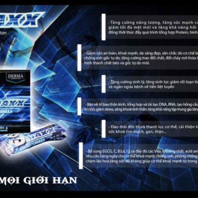 DMAXX thức uống bổ sung vitamin năng lượng có đường DAMODE 77 gói màu xanh mỗi gói 22gr