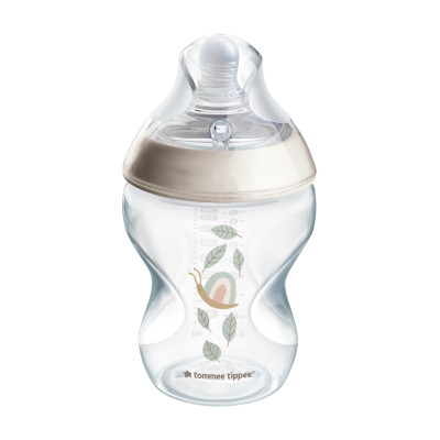 Bình Sữa PP Ty Siêu Mềm Tự Nhiên Tommee Tippee Natural Start 260ml, Núm Ty Của Bình 3-6 Tháng - Hoạ Tiết