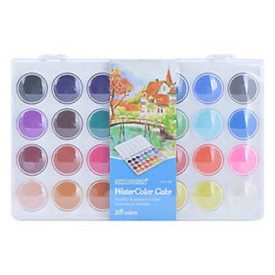 Hộp Màu Nước 28 Màu Dạng Khay Simbalion WCC-28