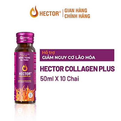 Nước Nấm Đông trùng hạ thảo Hector Collagen Plus hỗ trợ làm mờ thâm nám, bổ sung collagen