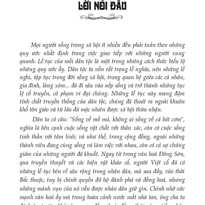 Lễ Tục Trong Gia Đình Người Việt Xưa Và Nay (Tái bản)