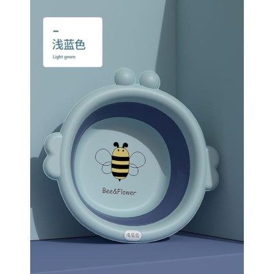 Chậu rửa mặt gấp gọn Linh Chi Bedding họa tiết con ong và con voi cho bé