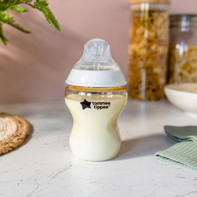 Bình sữa Tommee Tippee Natural Start PPSU ty siêu mềm tự nhiên 260ml, núm ty đi kèm 3 - 6 tháng