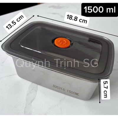 Hộp Đựng Thực Phẩm Inox Cao Cấp Kèm Nắp – Khay Inox Đựng Đồ Ăn Bảo Quản Tủ Lạnh Đủ Size - HÀNG CHÍNH HÃNG MINIIN