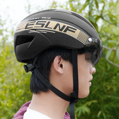 Mũ Bảo Hiểm Xe Đạp ESL-02, vỏ nhựa ngoài cứng, kính tháo rời nam châm, thoáng khí 1 cỡ có thể điều chỉnh - Mai Lee
