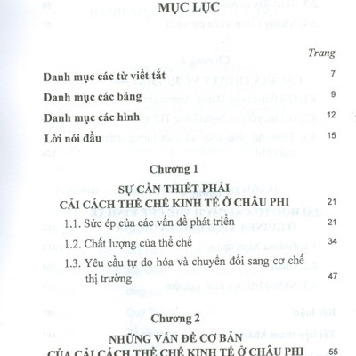 Cải Cách Thể Chế Kinh Tế Ở Châu Phi - Những Nguyên Nhân Thất Bại (Sách Chuyên Khảo)
